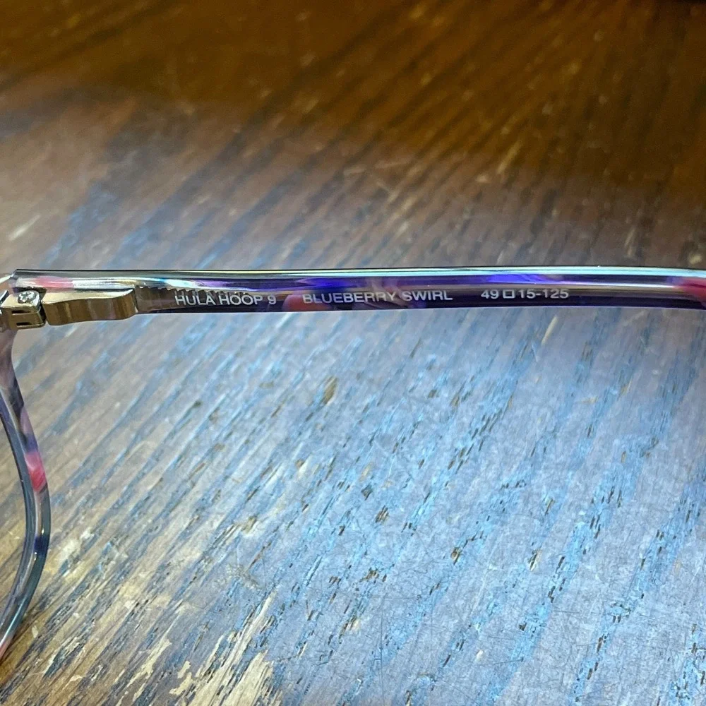 Lisa Loeb Eyeglass FRAMES ONLY Hula Hoop 9 Blueberry Swirl 49-15-125